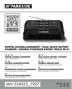 Manual Parkside IAN 334023 Battery Charger