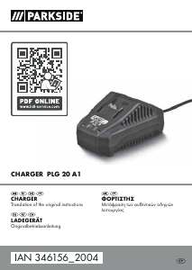 Manual Parkside IAN 346156 Battery Charger
