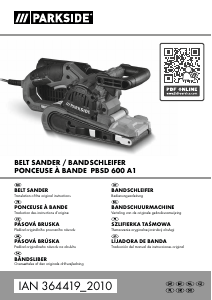Manual Parkside IAN 364419 Belt Sander