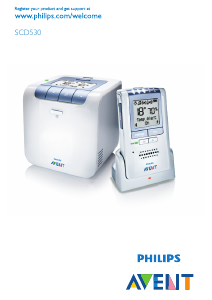 Vadovas Philips SCD530 Avent Kūdikio stebėjimo įrenginys