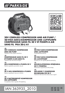 Instrukcja Parkside IAN 363935 Kompresor