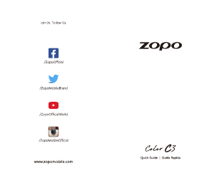 Manual de uso Zopo Color C3 Teléfono móvil