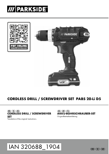 Handleiding Parkside IAN 320688 Schroef-boormachine