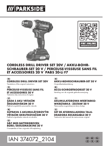 Handleiding Parkside IAN 374072 Schroef-boormachine