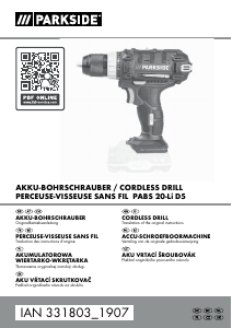 Manual Parkside IAN 331803 Drill-Driver