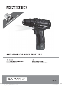 Manual Parkside IAN 279870 Drill-Driver