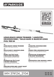 Manual Parkside IAN 374124 Hedgecutter