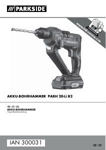 Bedienungsanleitung Parkside IAN 300031 Bohrhammer