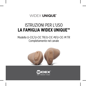Manuale Widex Unique U-CIC TR Apparecchio acustico