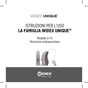 Manuale Widex Unique U-FS Apparecchio acustico