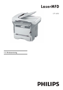 Bruksanvisning Philips LFF6050W LaserMFD Faksmaskin