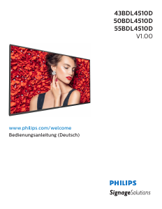 Bedienungsanleitung Philips 55BDL4510D LED fernseher