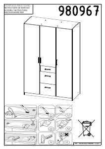 Manual Wehkamp Polar (199x135x58) Wardrobe