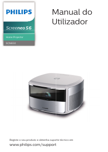 Manual Philips SCN650 Screeneo S6 Projetor