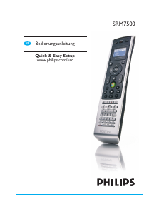 Bedienungsanleitung Philips SRM7500 Fernbedienung