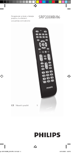 Manual Philips SRP2008B Remote Control