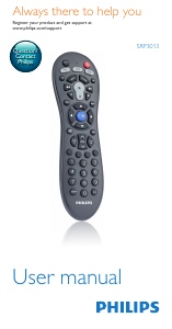 Manual Philips SRP3013 Remote Control