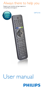 Manual Philips SRP5018 Remote Control