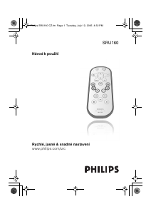 Manuál Philips SRU160 Dálkový ovladač