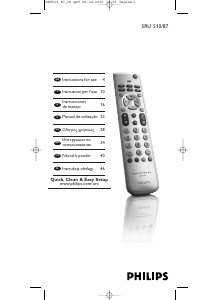 Manual Philips SRU510 Comando remoto