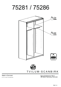 Руководство Tvilum 75281 Гардероб