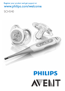 Наръчник Philips SCH540 Avent Термометър