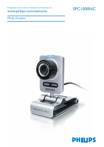 Mode d’emploi Philips SPC1000NC Webcam