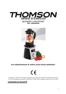 Mode d’emploi Thomson THFP05538 Blender