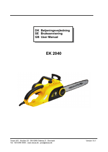 Manual Texas EK 2040 Chainsaw