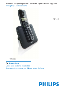 Manuale Philips SE1402B Telefono senza fili