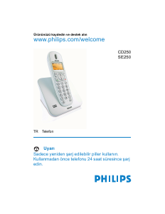 Kullanım kılavuzu Philips SE250 Kablosuz telefon