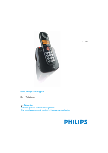 Manual Philips XL340 Telefone sem fio