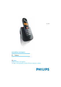 Manual Philips XL340 Telefone sem fio