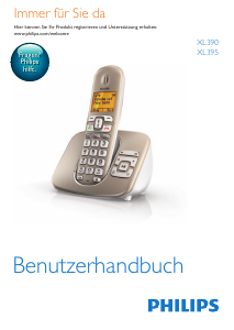 Bedienungsanleitung Philips XL3901S Schnurlose telefon