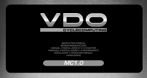 Handleiding VDO MC 1.0 Fietscomputer