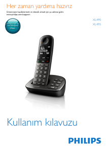 Kullanım kılavuzu Philips XL4952S Kablosuz telefon