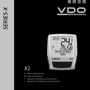 Manual VDO X1 Cycling Computer