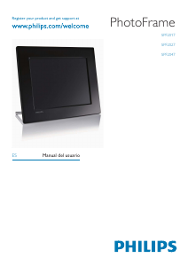 Manual de uso Philips SPF2017 Marco digital
