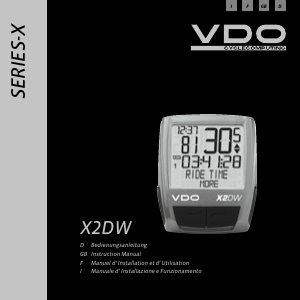 Handleiding VDO X2DW Fietscomputer