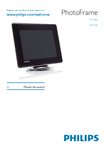 Manual de uso Philips SPH8008 Marco digital