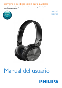 Manual de uso Philips SHB3185 Auriculares