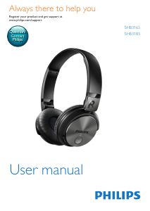 Manual Philips SHB3185BK Headphone