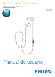 Manual de uso Philips SHB3595BK Auriculares