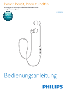 Bedienungsanleitung Philips SHB3595BK Kopfhörer