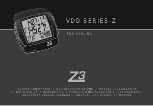 Manual VDO Z3 Cycling Computer