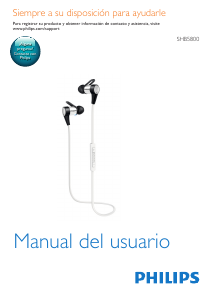 Manual de uso Philips SHB5800BK Auriculares