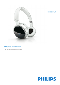 Manual Philips SHB9001WT Headphone