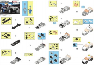 Manual Sluban set M38-B0350 Formula 1 Safety car