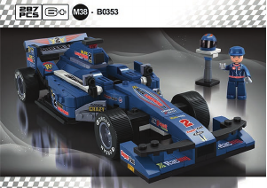 Manual Sluban set M38-B0353 Formula 1 Racing car blue