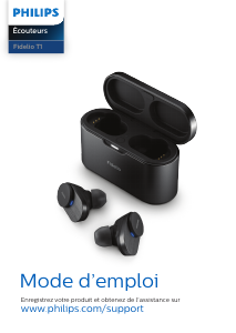 Mode d’emploi Philips T1WT Fidelio Casque